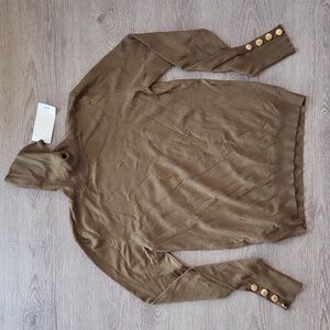 Mango Olive Jersey Turtle Neck - L